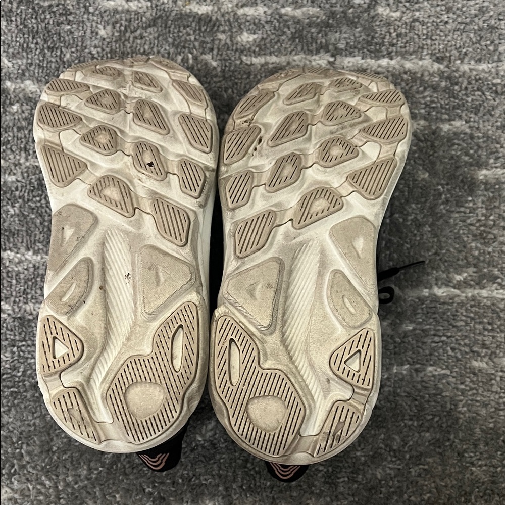 Hoka Black Rose Gold and White Athletic Shoes - Picture 3 of 4